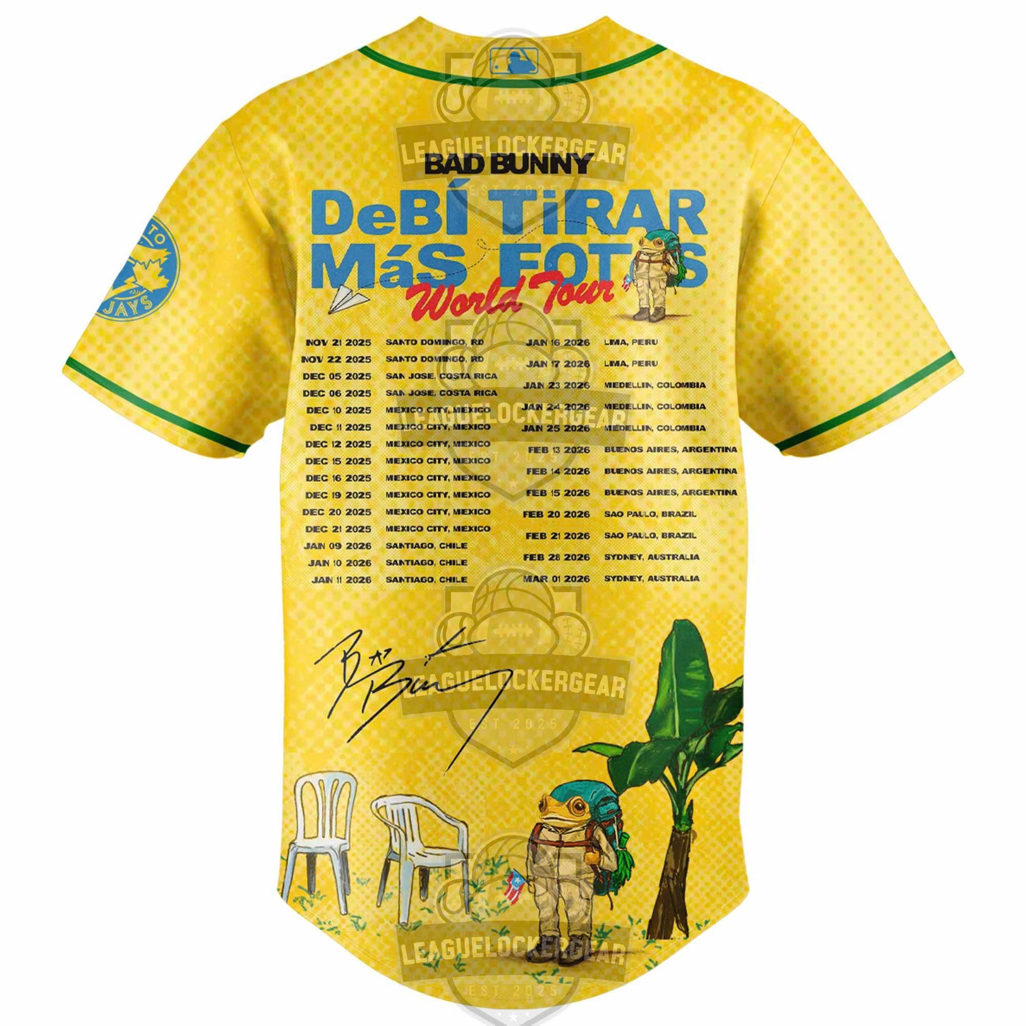 Bad Bunny Toronto Blue Jays DeBí TiRaR MáS FoToS World Tour Baseball Jersey