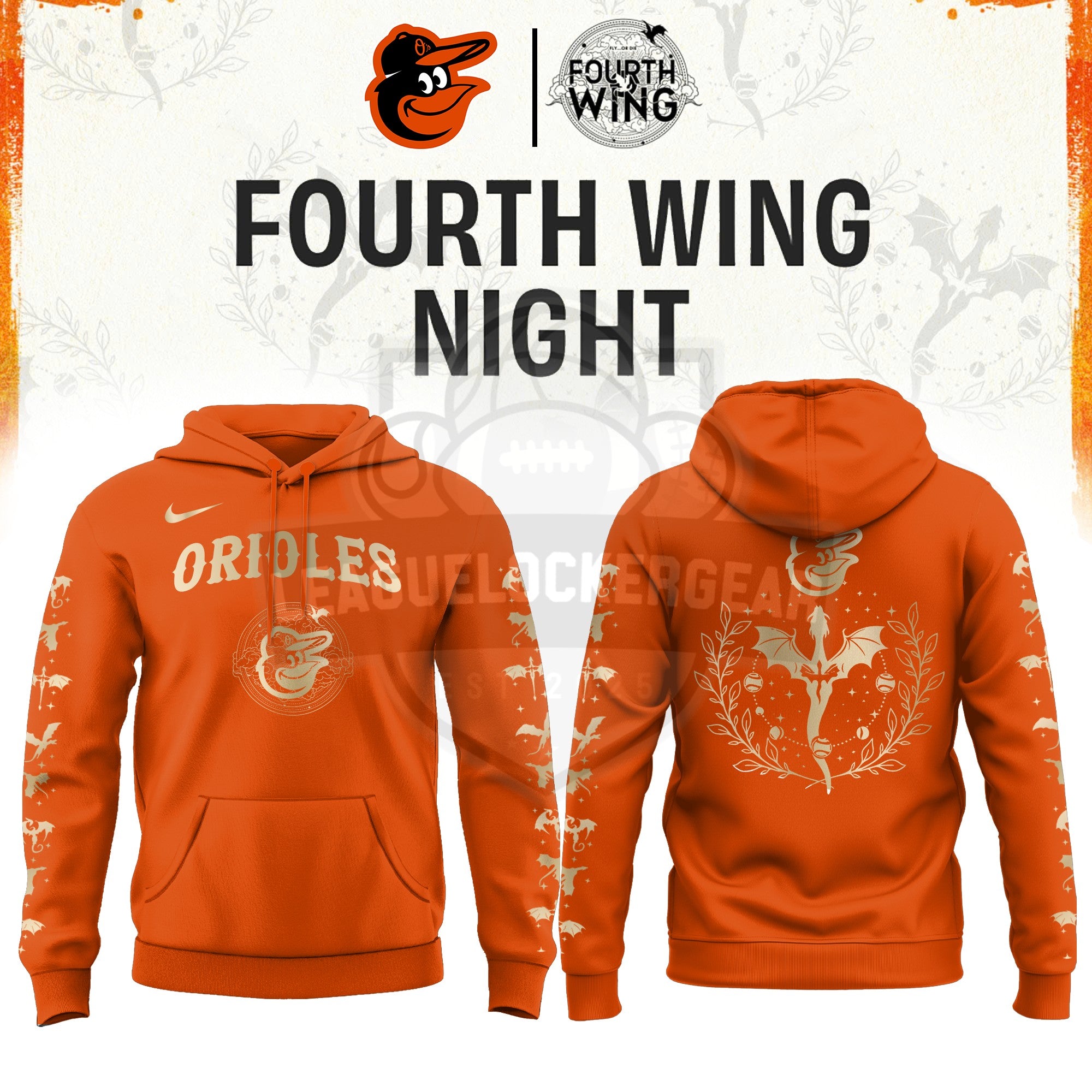 Baltimore Orioles Fourth Wing Night Hoodie