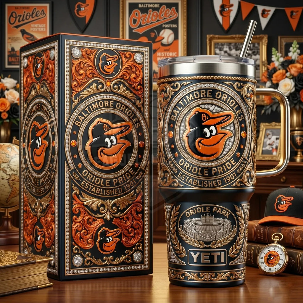 Baltimore Orioles Oriole Pride Established 1901 YETI Tumbler