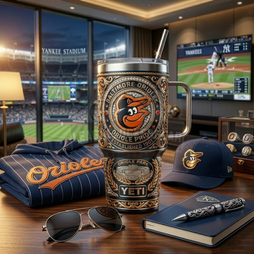 Baltimore Orioles Oriole Pride Established 1901 YETI Tumbler