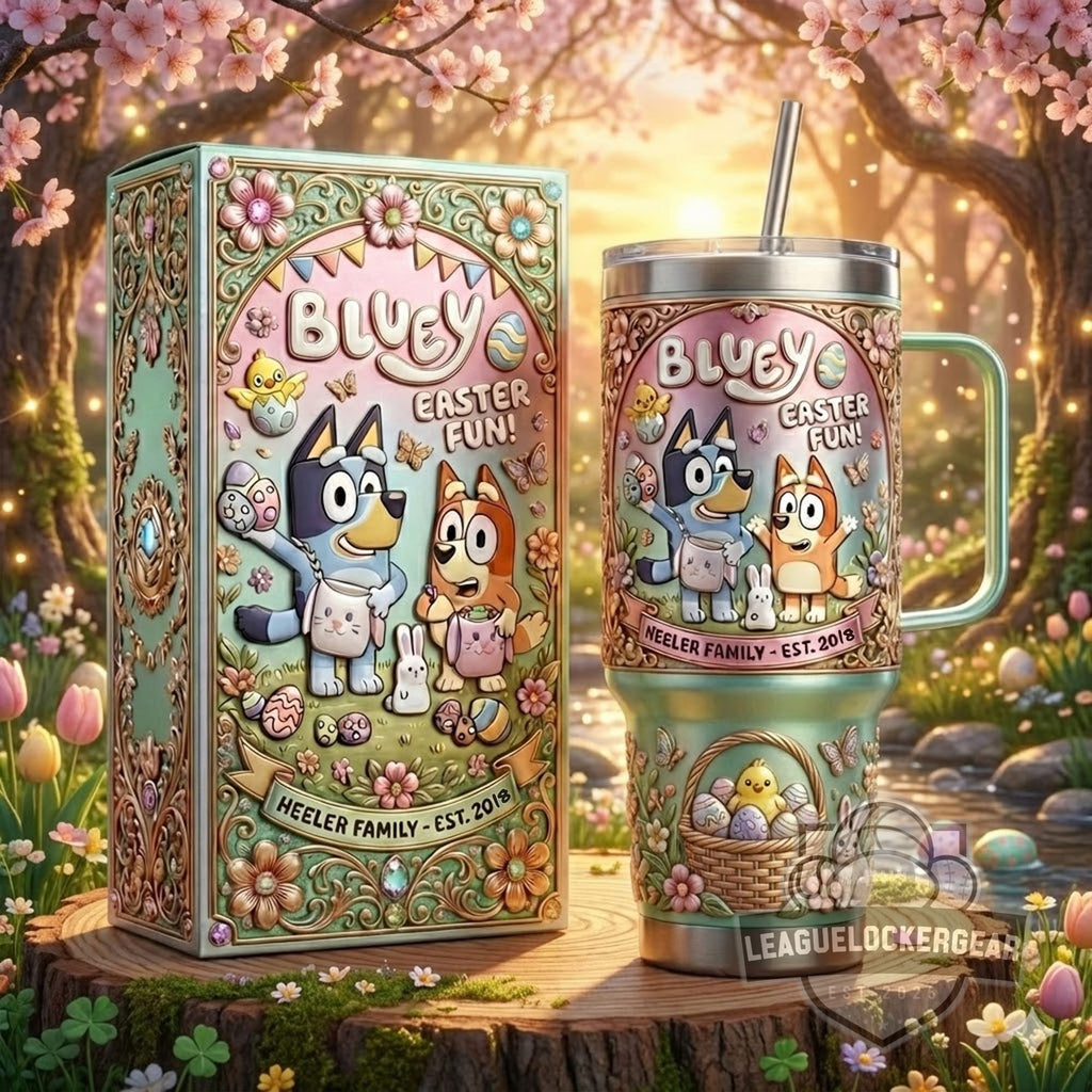Bluey Heeler Family Easter Fun 40oz Tumbler
