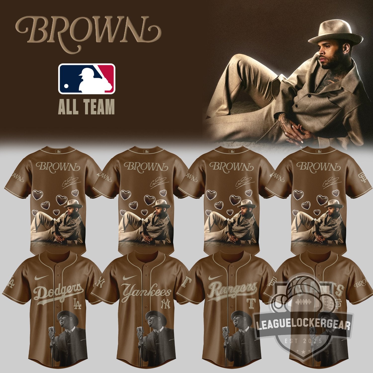 MLB All Team x CHRIS BROWN’S BROWN ALBUM Jersey