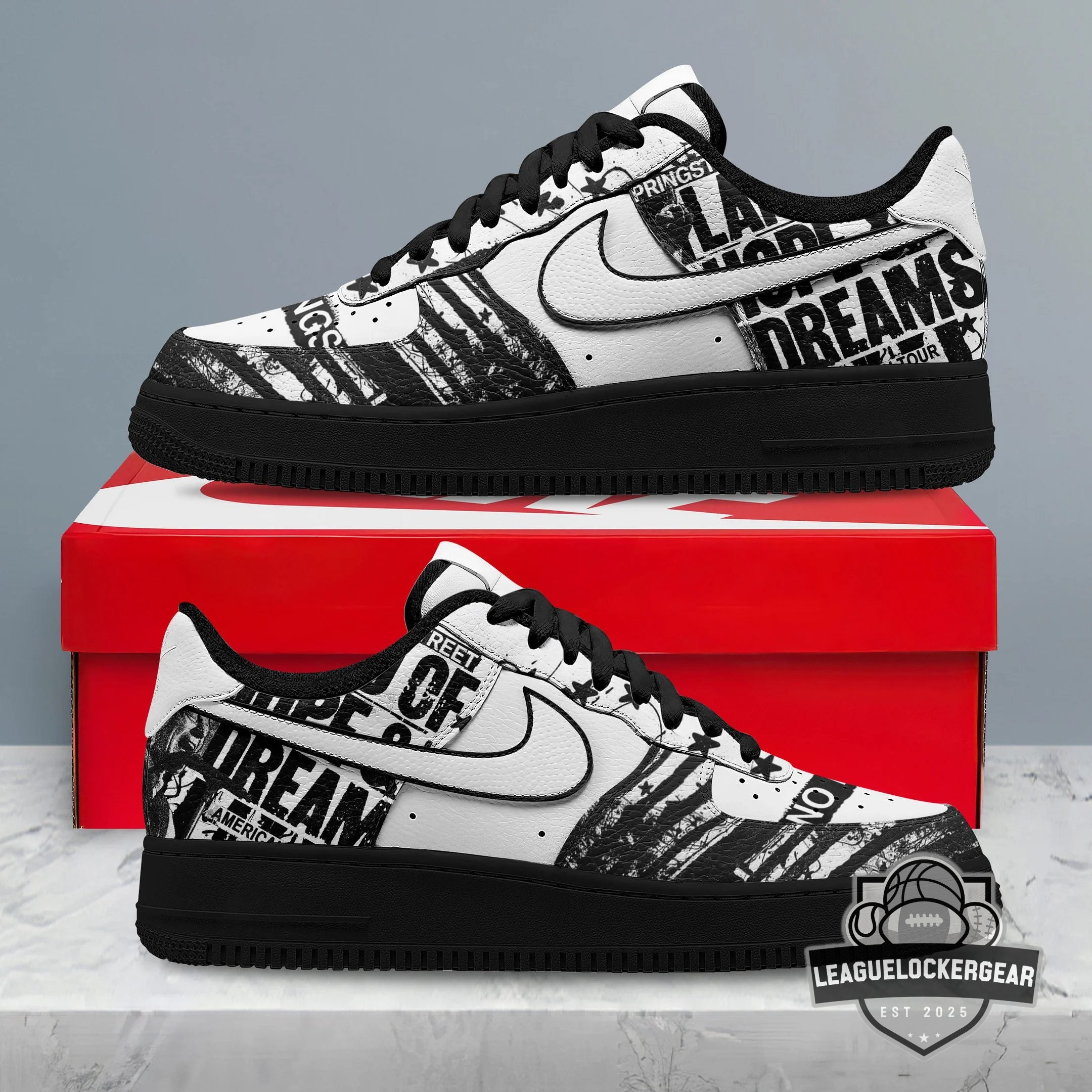 Bruce Springsteen American Dream Tour Custom Air Force Shoes