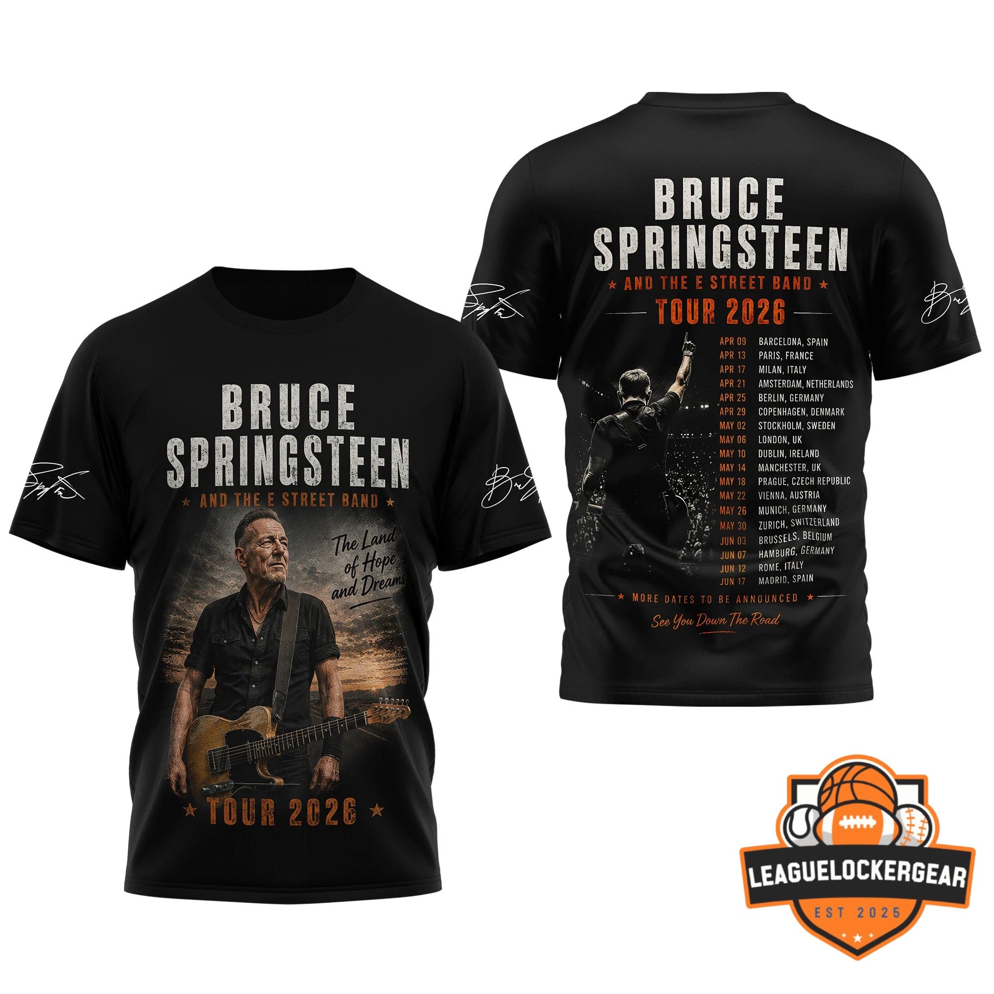 Bruce Springsteen and The E Street Band Tour 2026 T-Shirt
