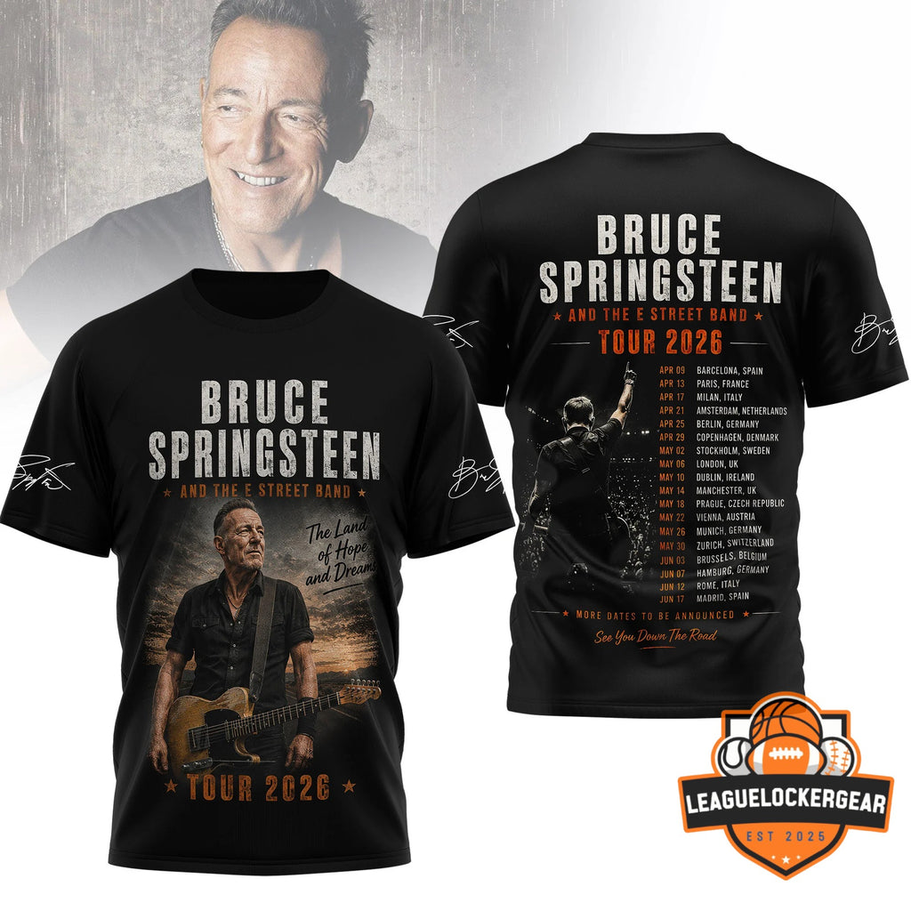 Bruce Springsteen and The E Street Band Tour 2026 T-Shirt