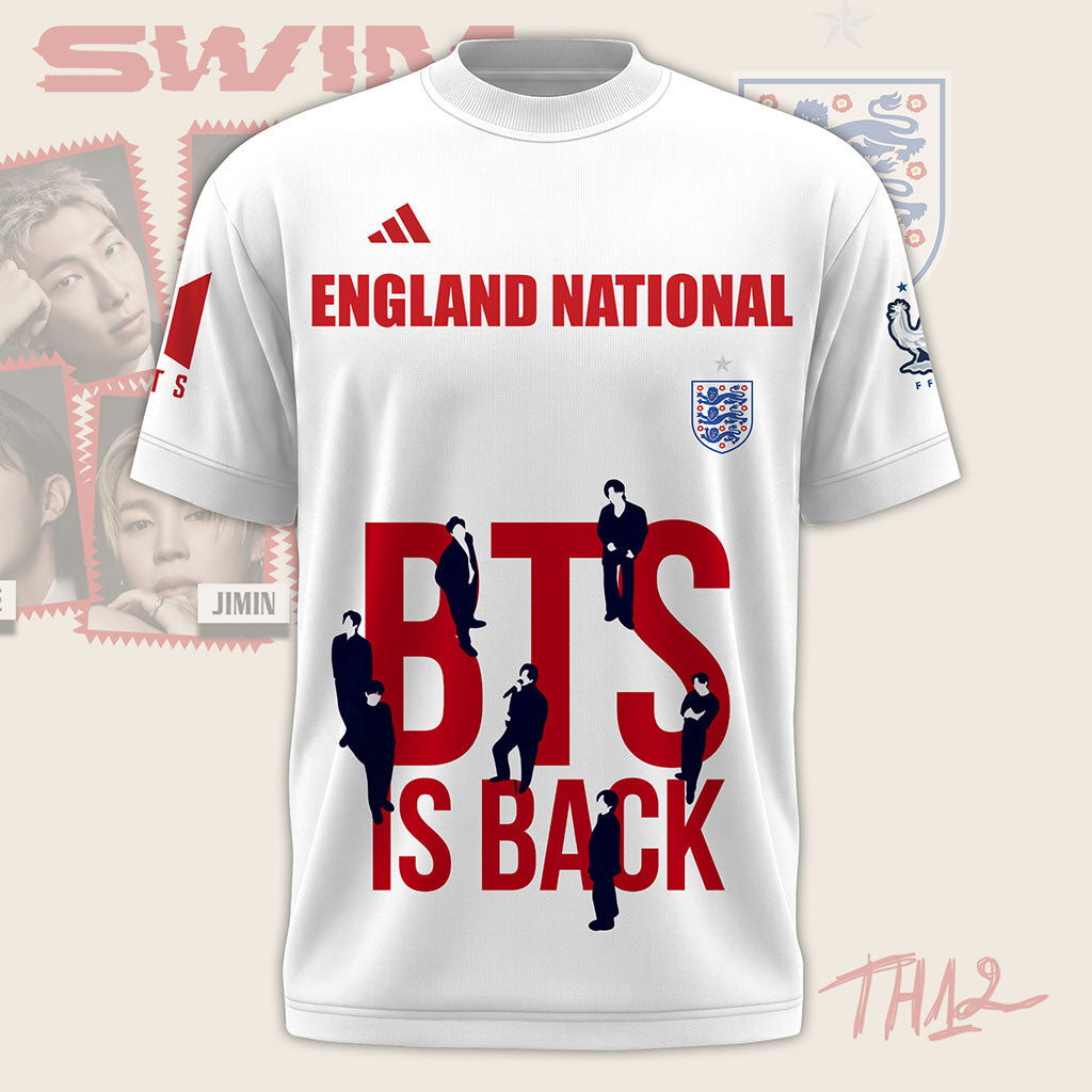 BTS Is Back x England World Cup 2026 T-Shirt