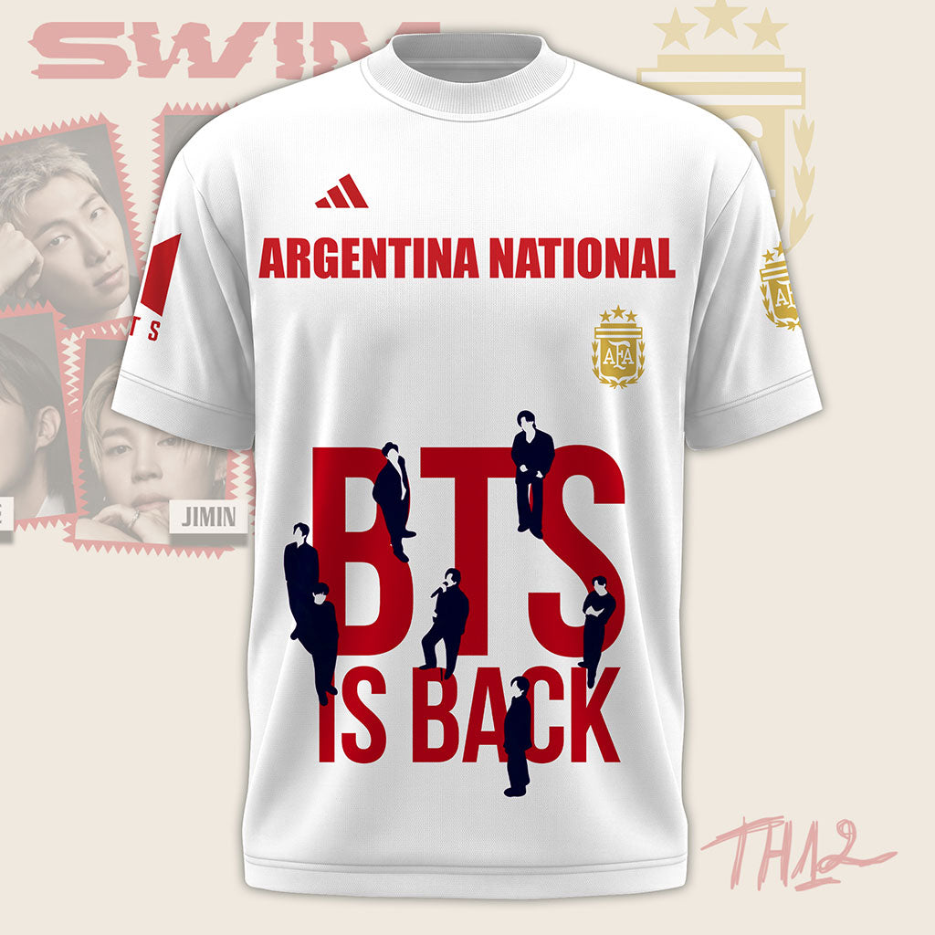BTS Is Back x Argentina World Cup 2026 T-Shirt