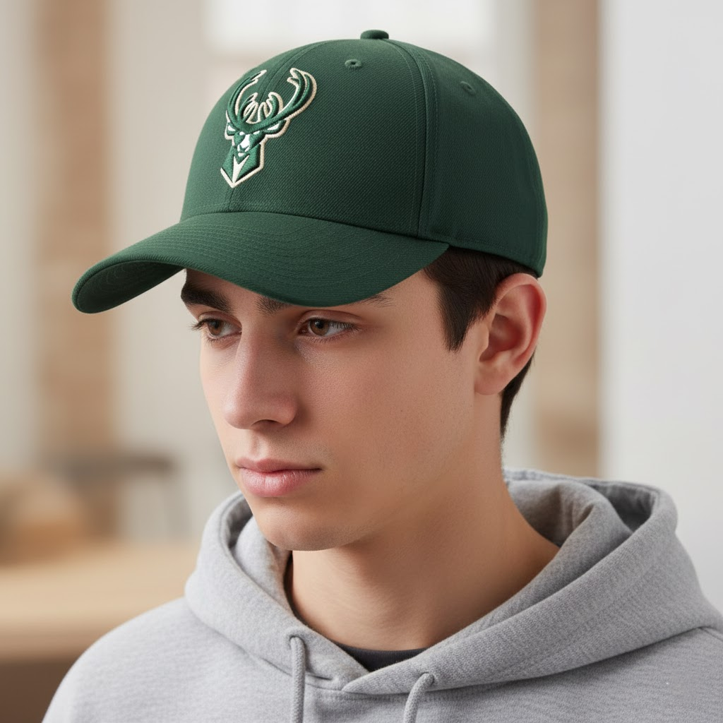 Milwaukee Bucks Green Adjustable Cap | Classic NBA Fan Baseball Hat