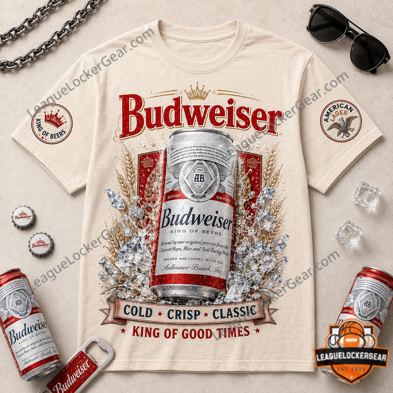 Budweiser King of Beers 3D T-Shirt
