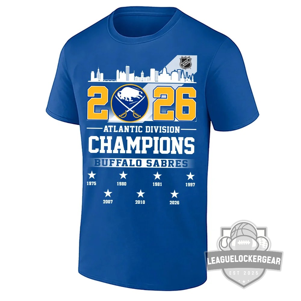 Buffalo Sabres 2026 Atlantic Division Champions T-Shirt