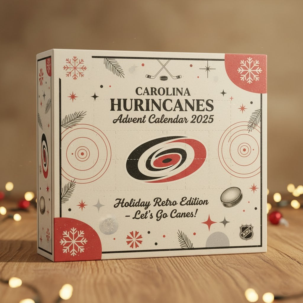 Carolina Hurricanes Advent Calendar 2025 – “Let’s Go Canes!” Holiday Limited NHL Hockey Fan Set