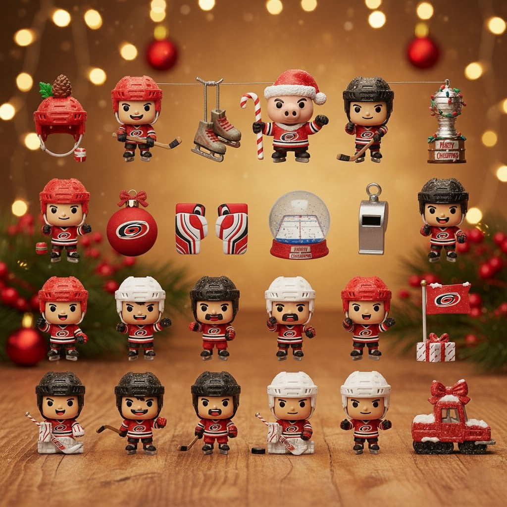 Carolina Hurricanes Advent Calendar 2025 – “Let’s Go Canes!” Holiday Limited NHL Hockey Fan Set