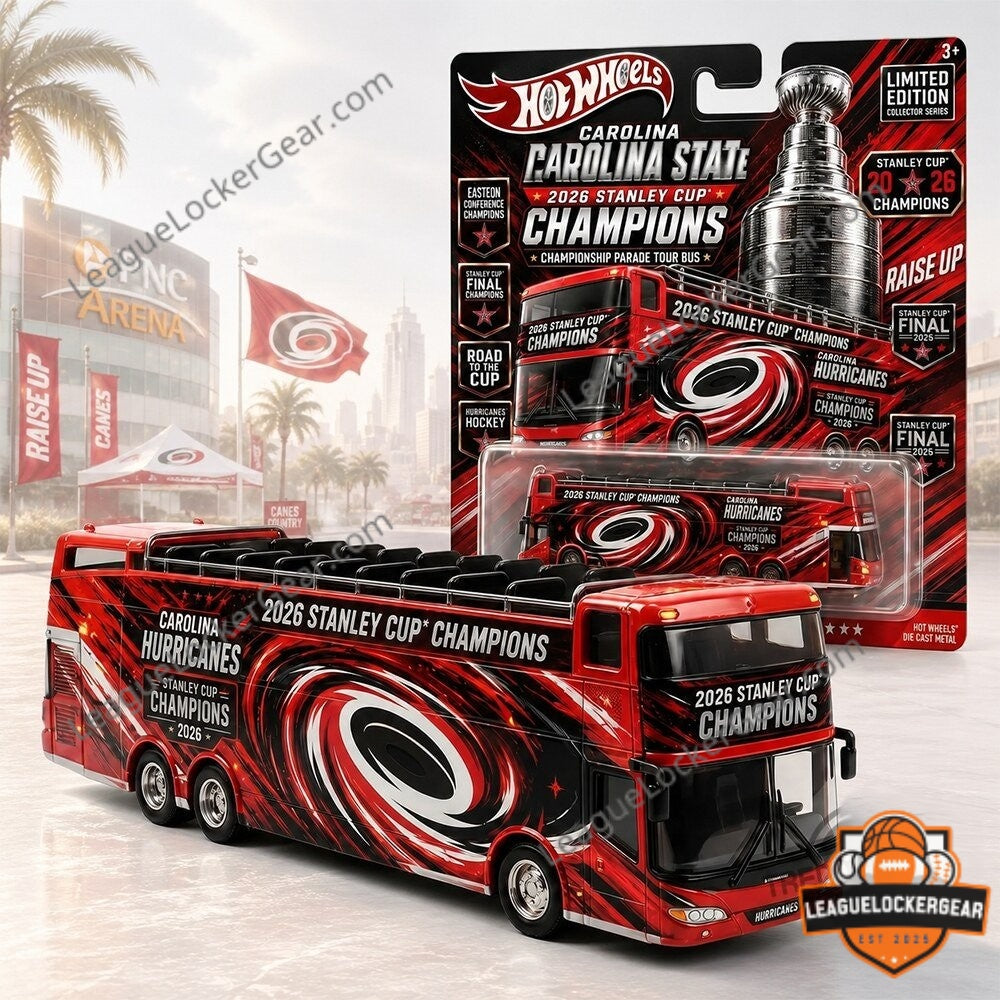 Carolina Hurricanes 2026 Stanley Cup Champions Die-Cast Model Bus