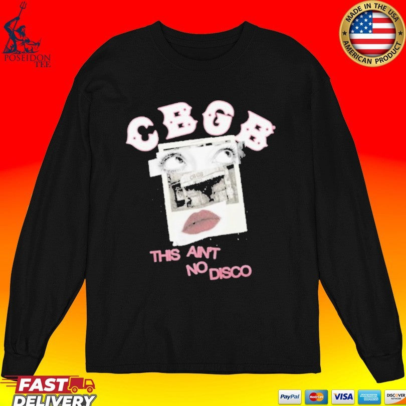 Cbgb This Ain’t No Disco Eyes Lips Polaroid T-shirt