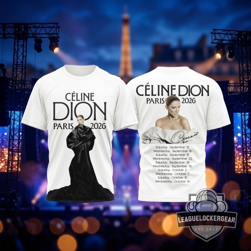 Céline Dion Paris 2026 Tour Dates T-Shirt
