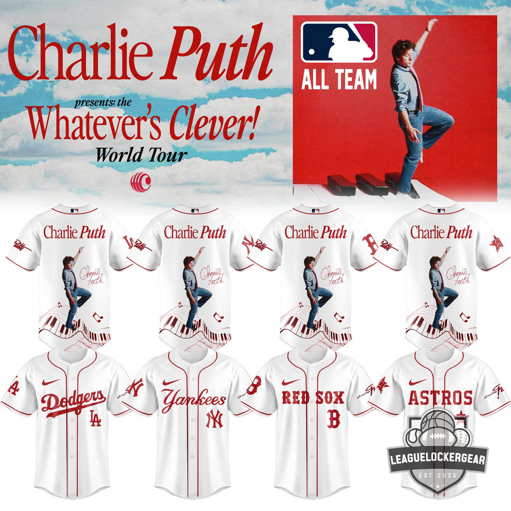 MLB All Team x Charlie Puth Whatever’s Clever! World Tour Baseball Jersey