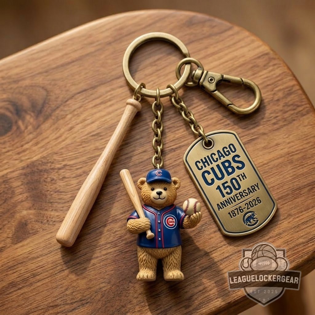 Chicago Cubs 150th Anniversary Keychain