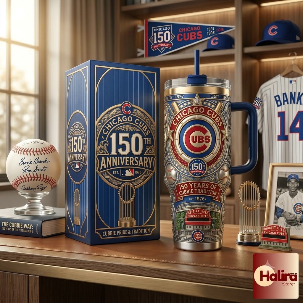 Chicago Cubs 150th Anniversary Handled Tumbler