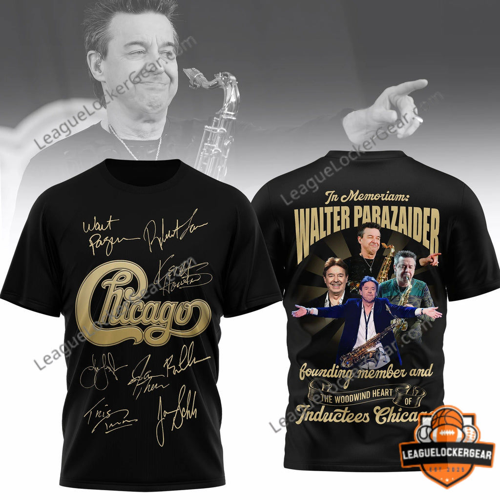 Chicago Walter Parazaider In Memoriam Signatures T-Shirt