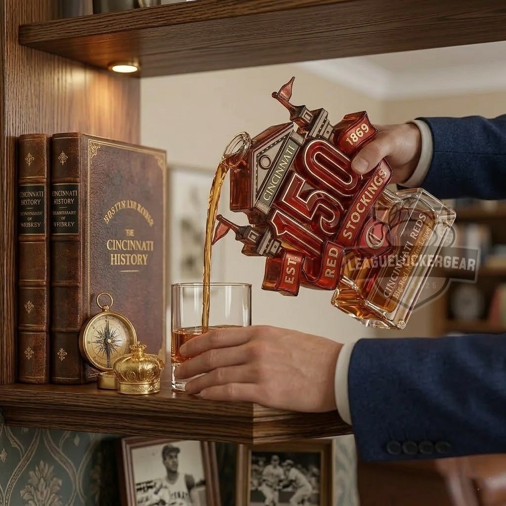 Cincinnati Reds 150th Anniversary Whiskey Decanter
