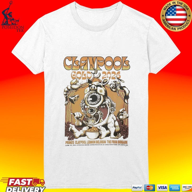 Claypool Gold 2026 Atlanta Ga Event Poster Synovus Bank Amphitheater At Chastain Park On June 20 2026 T-shirt
