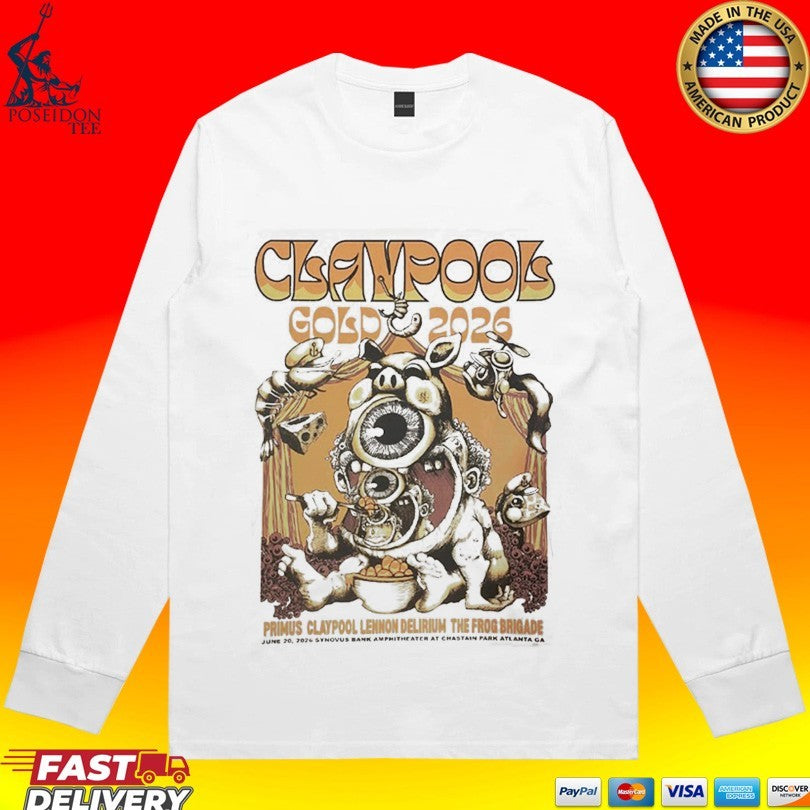 Claypool Gold 2026 Atlanta Ga Event Poster Synovus Bank Amphitheater At Chastain Park On June 20 2026 T-shirt