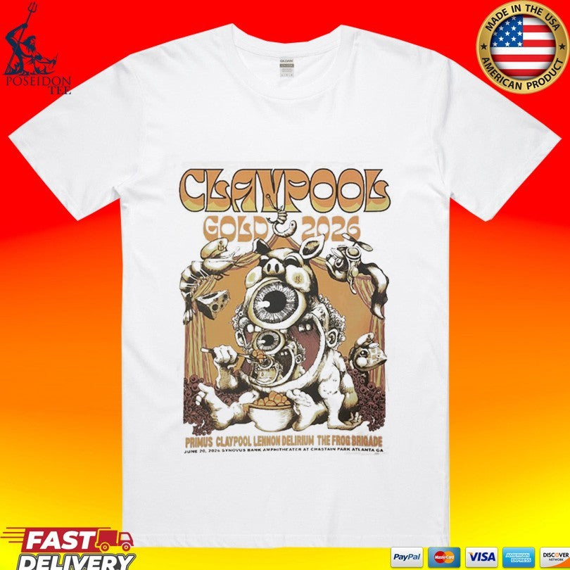 Claypool Gold 2026 Atlanta Ga Event Poster Synovus Bank Amphitheater At Chastain Park On June 20 2026 T-shirt