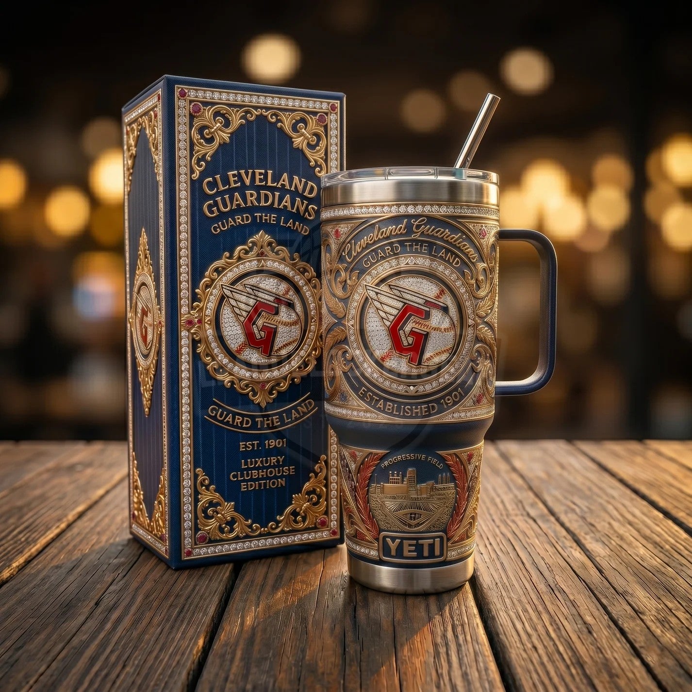 Cleveland Guardians Guard The Land YETI Tumbler
