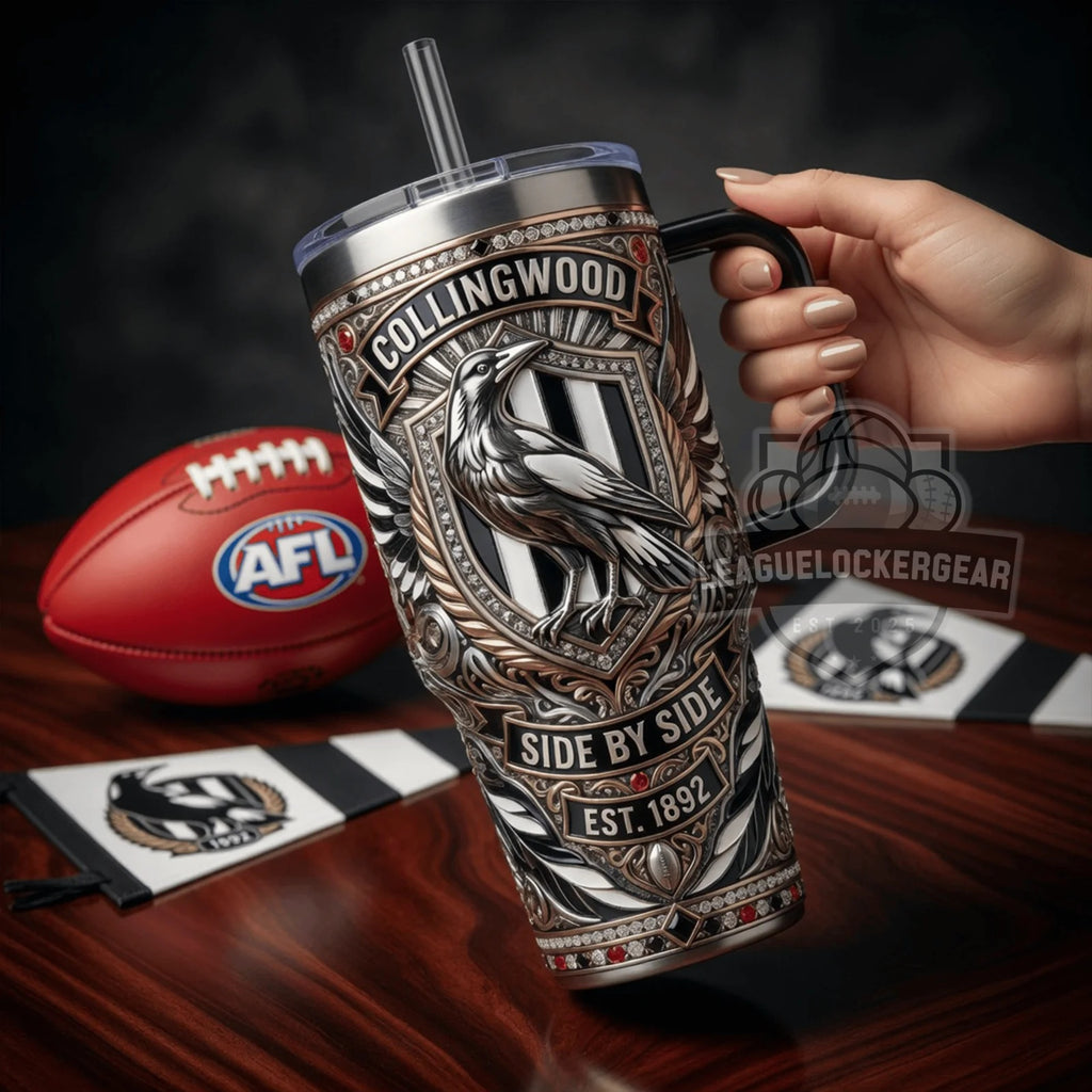 Collingwood Magpies Side By Side Est 1892 Yeti Tumbler With Handle