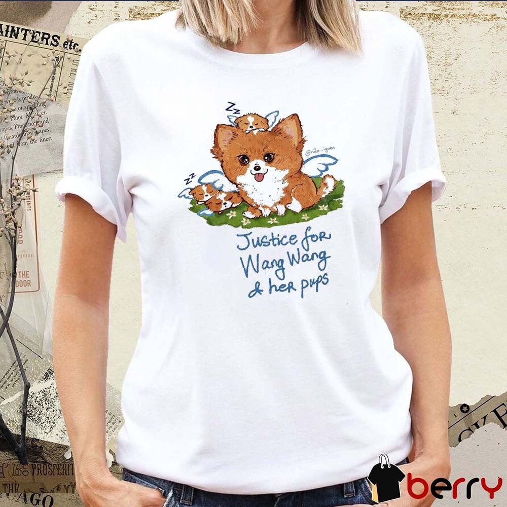 Justice For Wang Wang And Her Pups Memorial Painting 2026 t-shirt