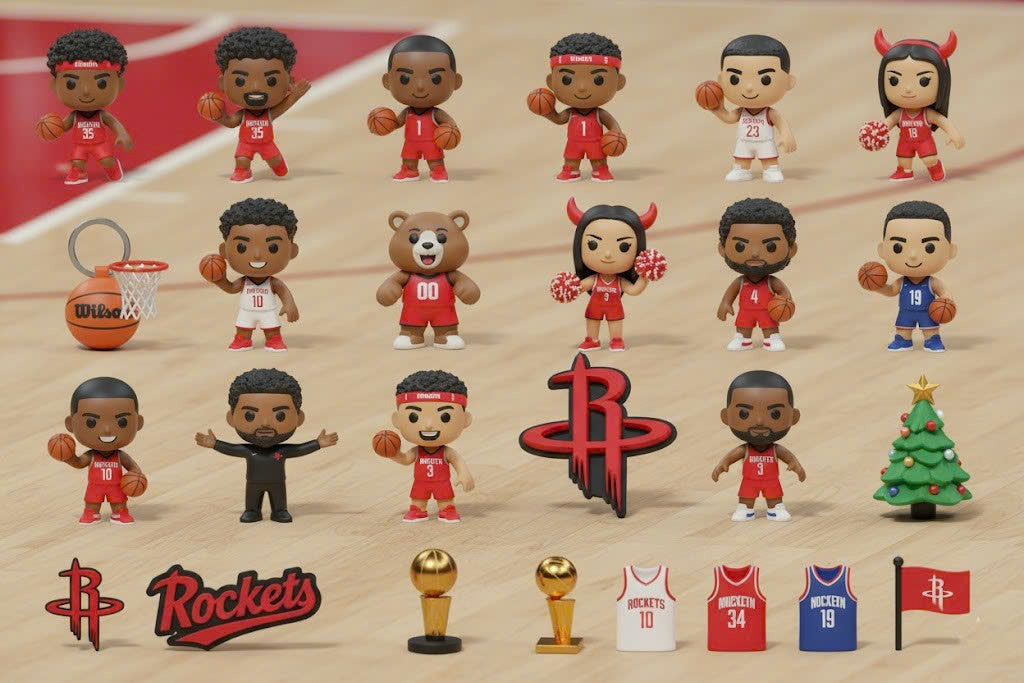 Houston Rockets Advent Calendar 2025 – NBA Christmas Countdown Gift Set for Basketball Fans