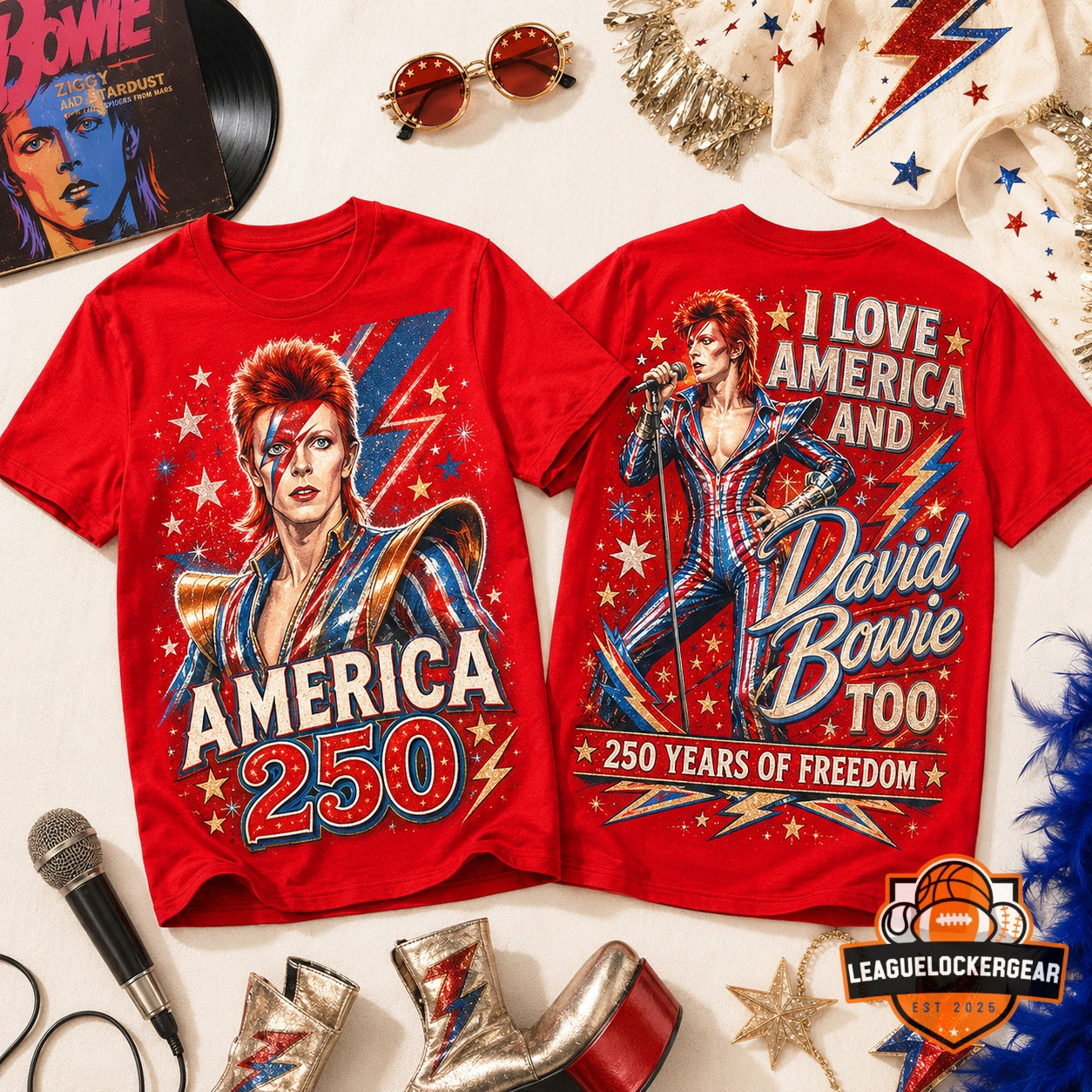 David Bowie America 250 Years of Freedom T-Shirt