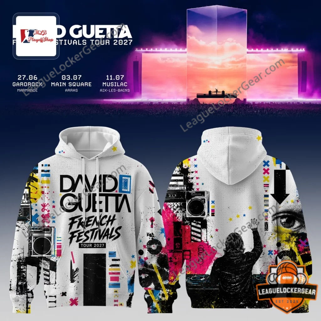 David Guetta French Festivals Tour 2027 Hoodie