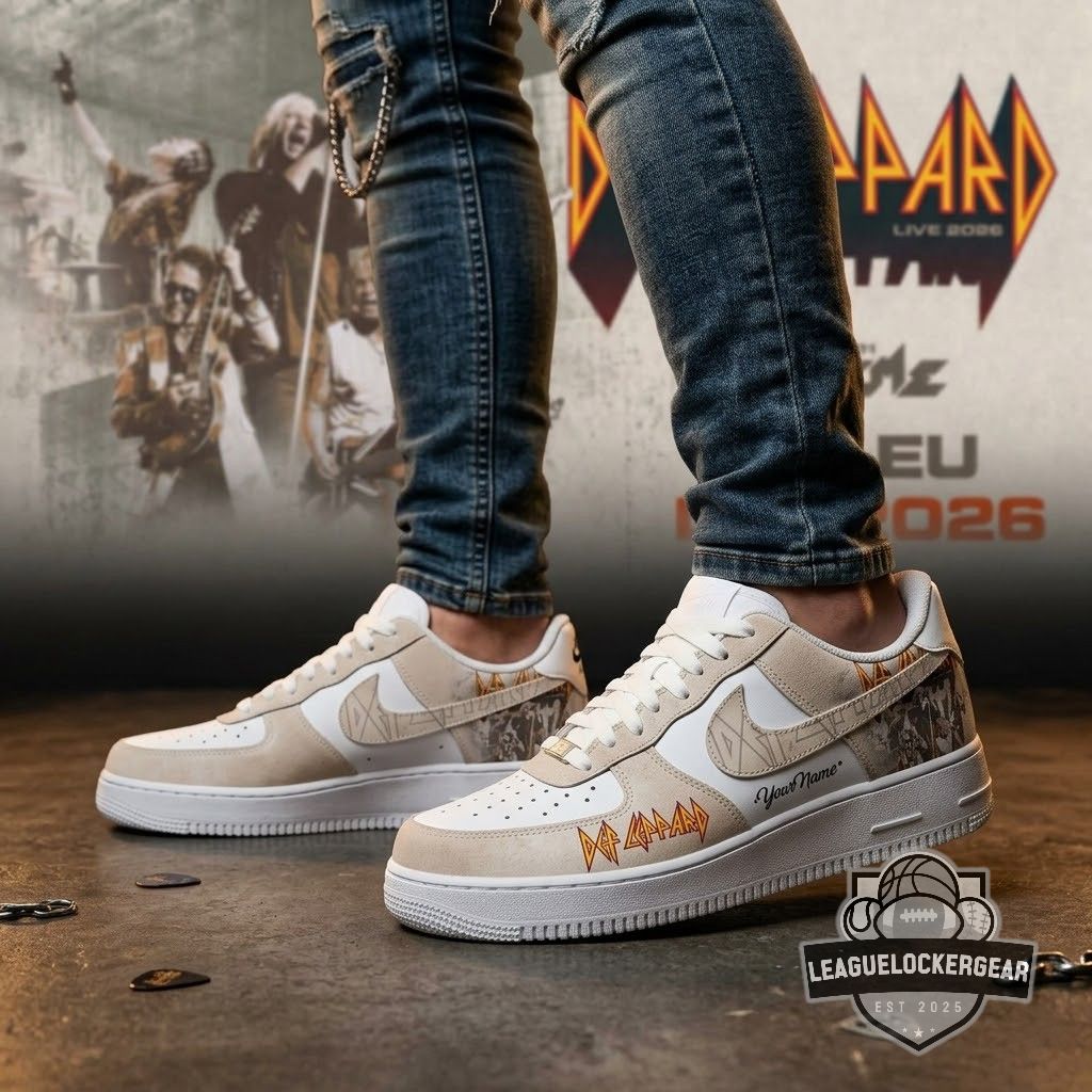 Def Leppard Live 2026 Tour Custom Air Force 1 Shoes