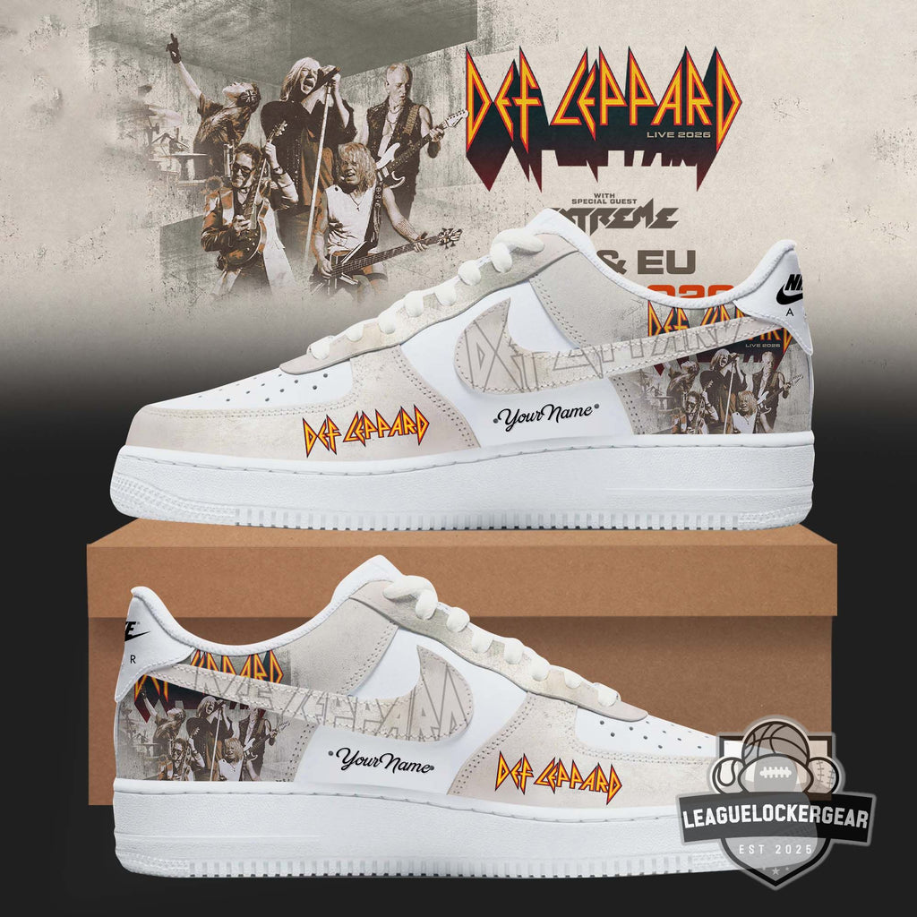 Def Leppard Live 2026 Tour Custom Air Force 1 Shoes