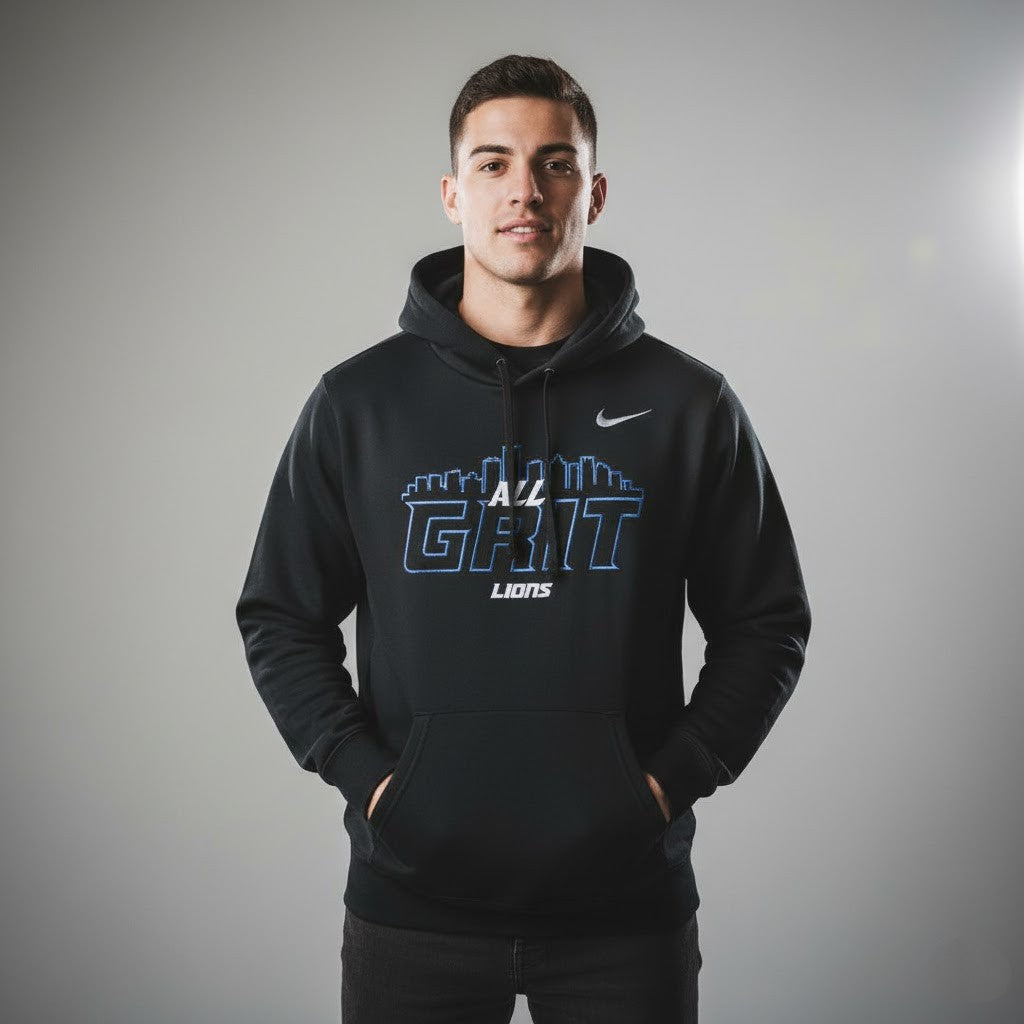 Detroit Lions “All Grit” Hoodie – Coach Dan Campbell Edition