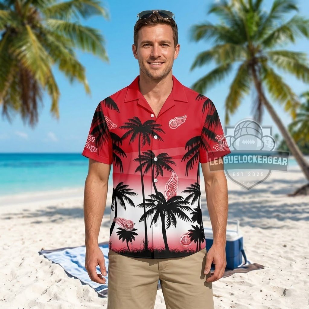 Detroit Red Wings Hawaiian Shirt