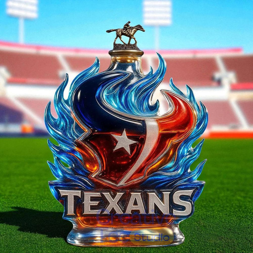 Houston Texans Fire of the Lone Star Limited Edition Whiskey Bottle