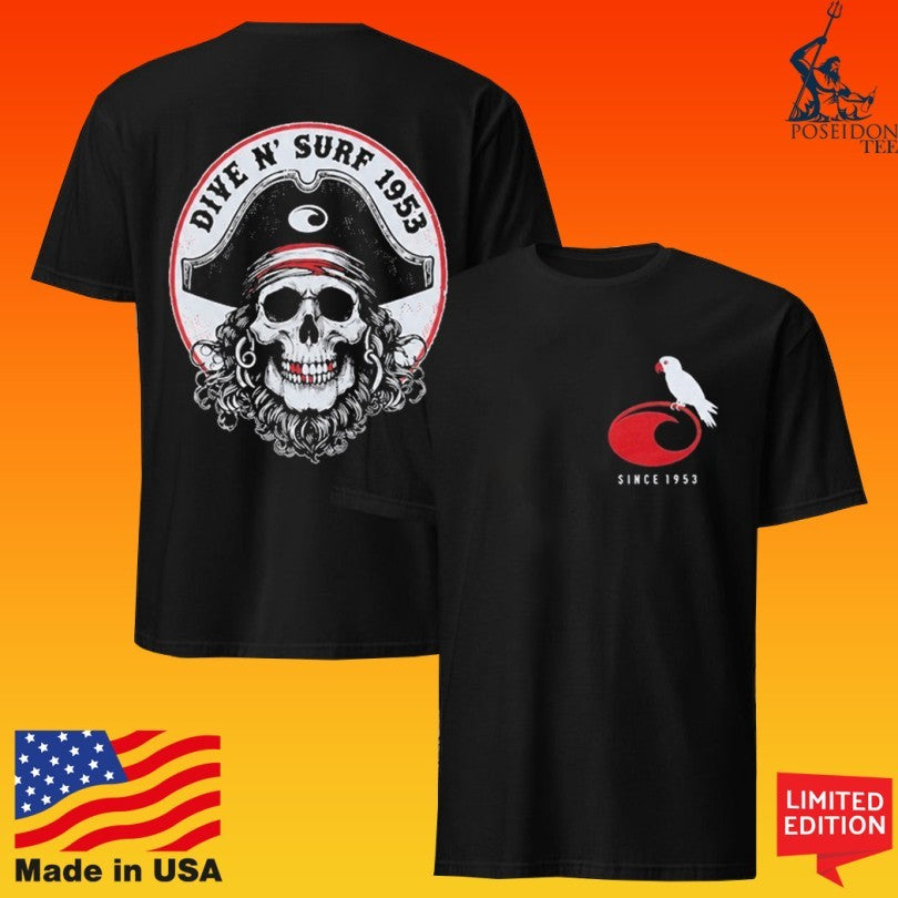 Dive N’ Surf 1953 Men’s Pirate Parrot T-shirt