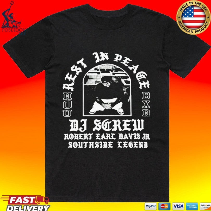 Dj Screw Rest In Peace Hou Bxr Tribute T-shirt