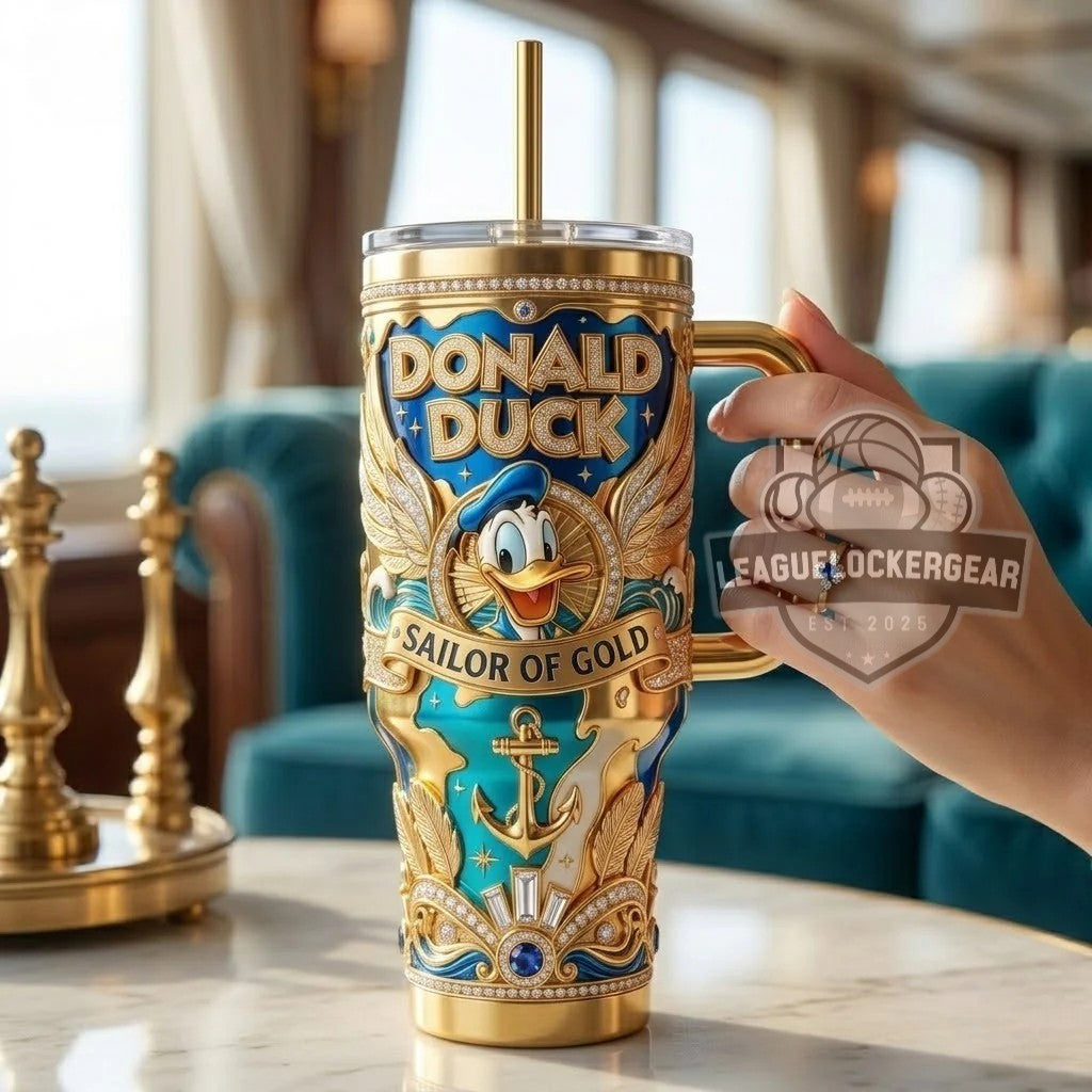 Donald Duck Sailor of Gold Luxury Tumbler