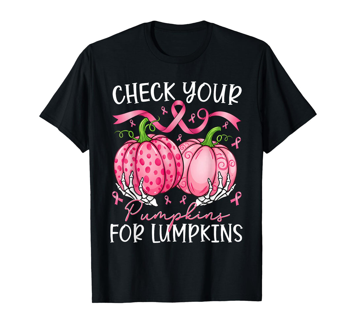 Check Pumpkins Lumpkins Breast Cancer Awareness Unisex T-shirt, Sweatshirt, Hoodie (1)