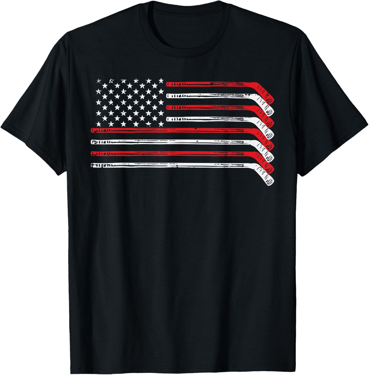 Ice Hockey Sticks Us Flag Patriotic Player Unisex T-shirt, Sweatshirt, Hoodie (1)