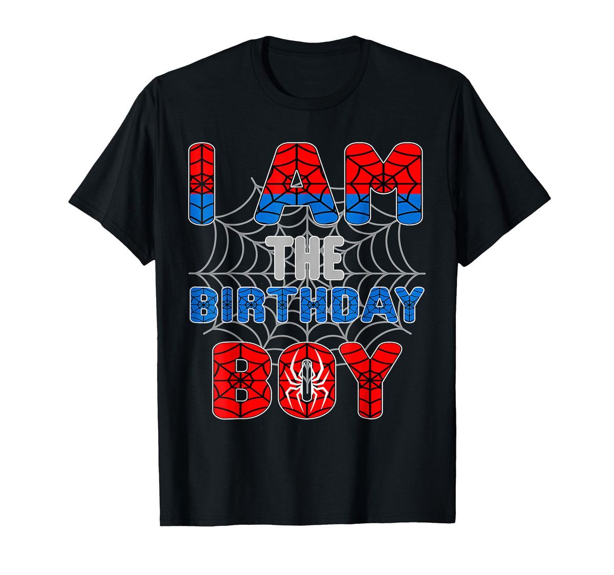 Spider Web Birthday Party Am Birthday Boy Unisex T-shirt, Sweatshirt, Hoodie (1)