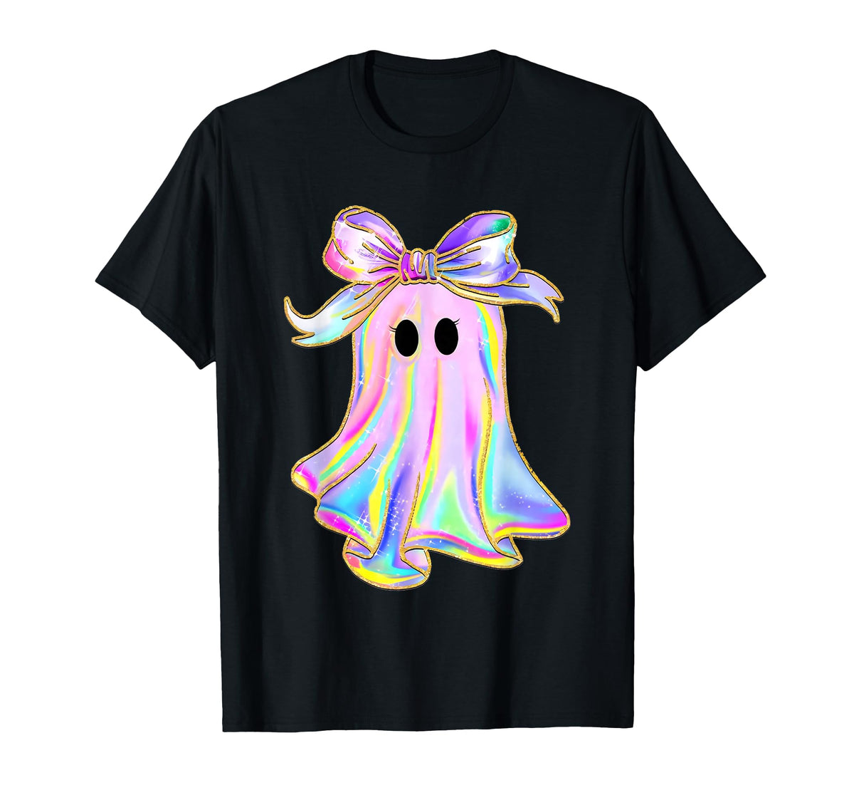 Pastel Galaxy Ghost Halloween Girl Ghost Coquette Bow Unisex T-shirt, Sweatshirt, Hoodie (1)
