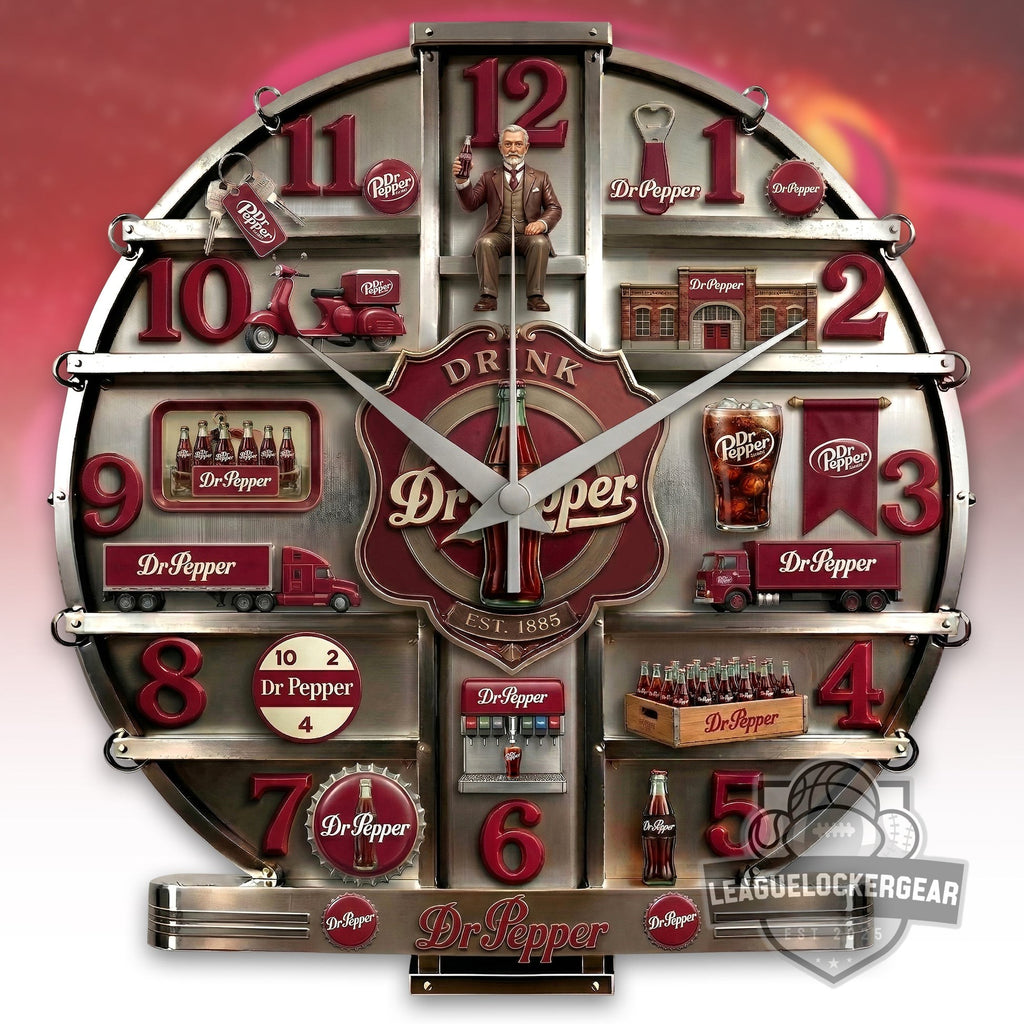 Dr. Pepper Vintage EST. 1885 Sculptured Wall Clock