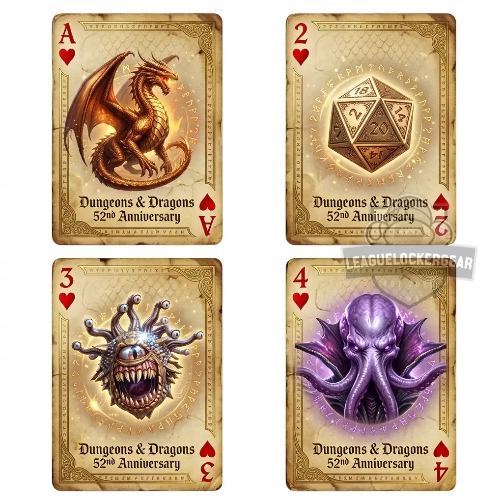 Dungeons & Dragons 52nd Anniversary 1974-2026 Playing Cards