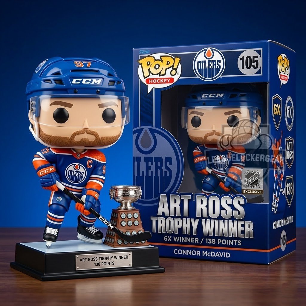 Connor McDavid Art Ross Trophy Winner 138 Point Funko Pop