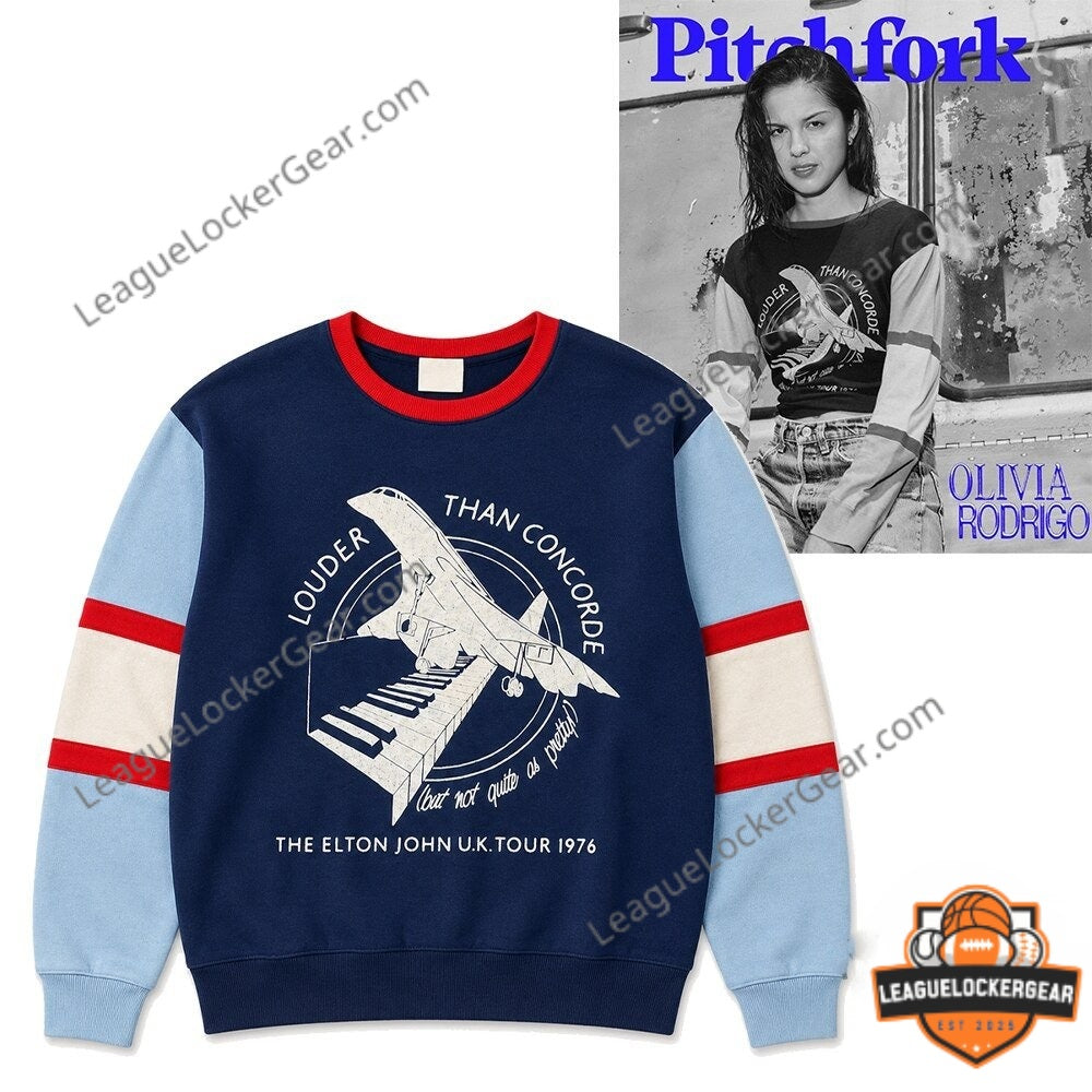 Olivia Rodrigo Pitchfork Elton John Uk Tour 1976 Louder Than Concorde Sweater