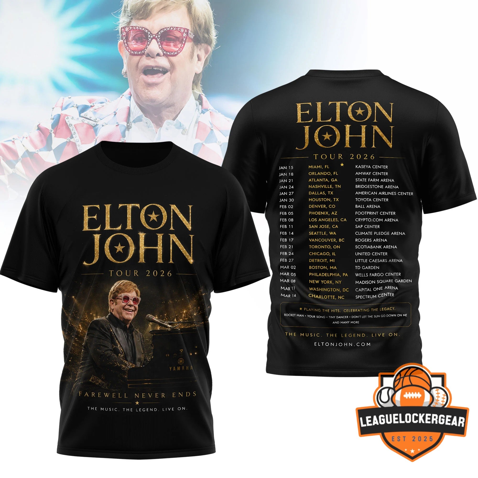 Elton John Tour 2026 T-Shirt